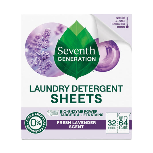 Laundry detergent — Seventh Generation lavender laundry sheets, 32 ct