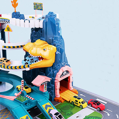 Juqic toy vehicle set — dinosaur climbing hills railcar for children 3 to 4 years old