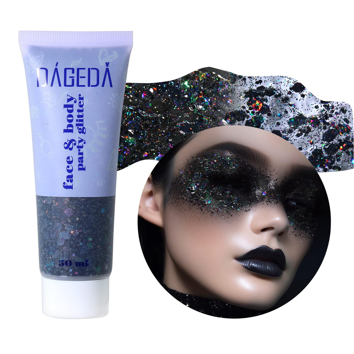 Ageda glitter — red, white and blue body and face glitter