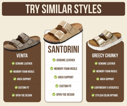 Project Cloud sandals — 100% genuine leather with memory foam comfort