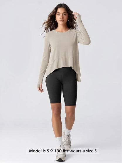 Shirt — Long sleeve with thumb holes for women by ODODOS