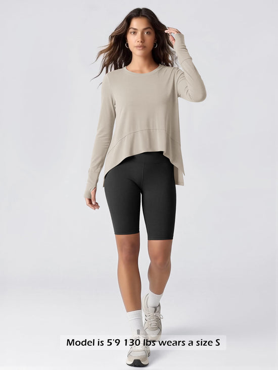 Shirt — Long sleeve with thumb holes for women by ODODOS