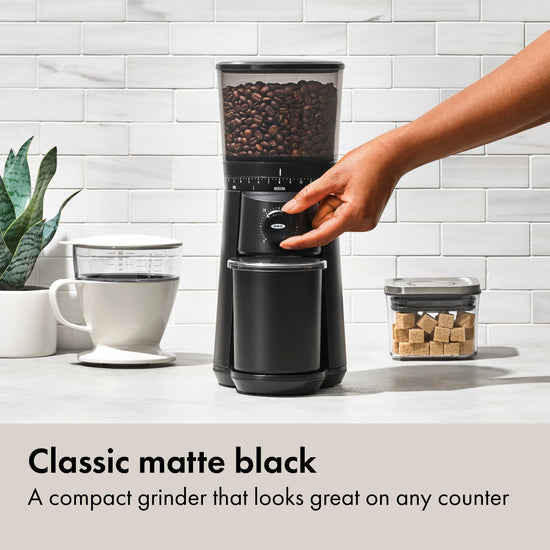 OXO Brew electric food mill grinder — conical burr design