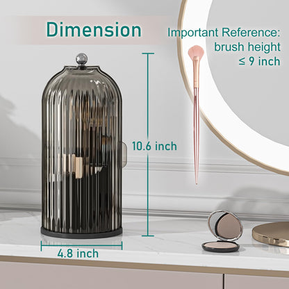 Caddy — Rotating design with lid for makeup brushes and tools