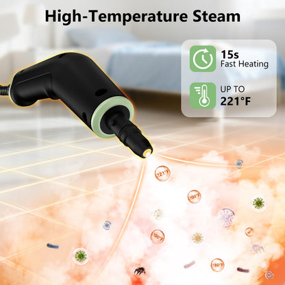 Steam cleaner — Portable handheld steamer with 16 accessories and 6 adjustable levels