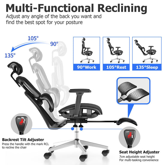 PatioMage ergonomic office chair — 3D adjustable armrest and high back design