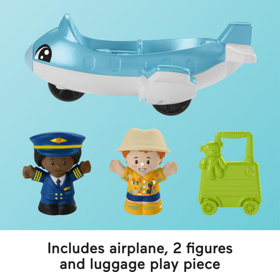 Fisher-Price Little People airport playset with airplane for toddlers 1+ years