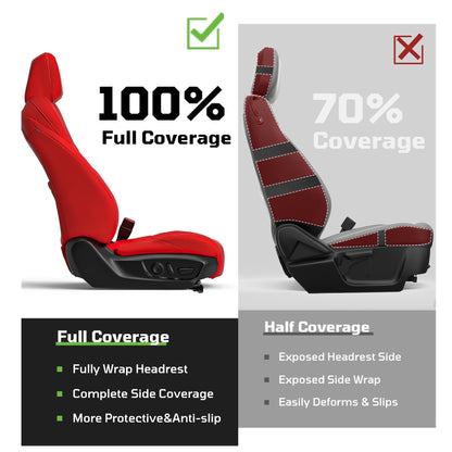 Fit for Tacoma 2024-2026 vehicle seat covers - Custom full set with leather design