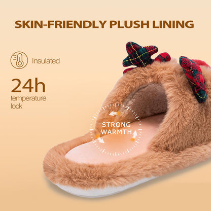 XIXITIAO memory foam slippers for women with cozy fuzzy design for indoor use