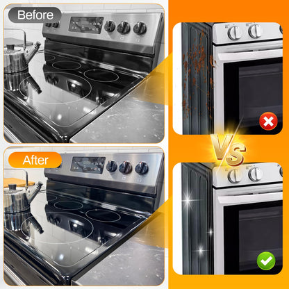 ItsNio stove gap covers — stainless steel, 2 pieces set
