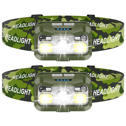 LHKNL headlamp - rechargeable with motion sensor and waterproof design.