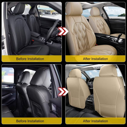AOMSAZTO vehicle seat cover - waterproof luxury leather for Honda HR-V 2016-2026 beige