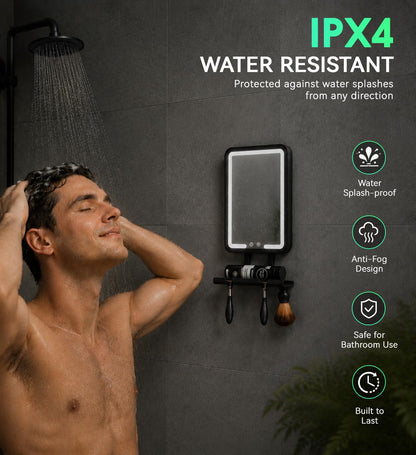 ZHENYEMEI shower mirror with fogless design for shaving