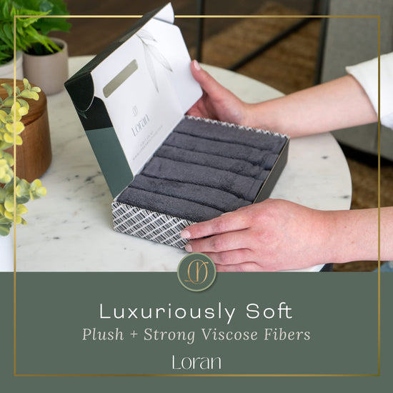 Towel — Soft bamboo washcloths set of 6 for skin cleansing 10” x 10”