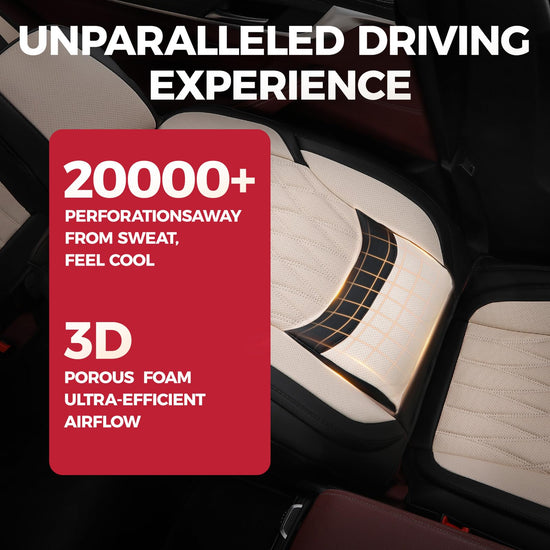 FREESOO vehicle seat cover — Faux Nappa leather with lumbar support and waterproof design