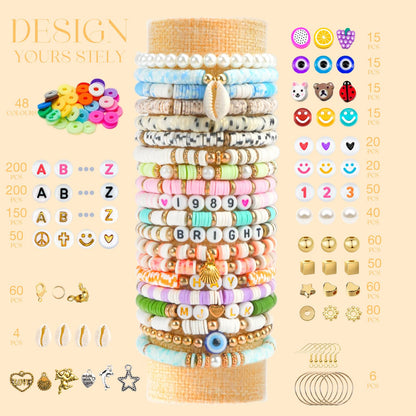 Sunlode bracelet making kit — DIY clay beads and charms for friendship bracelets