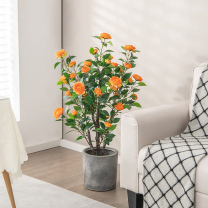 Goplus artificial camellia tree — realistic design and vibrant colors