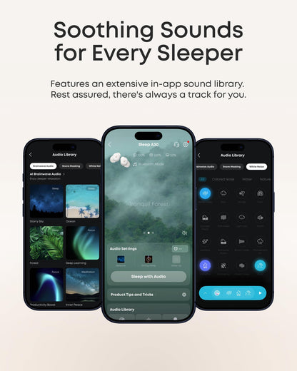 Soundcore Sleep A30 headphones — ultra-comfort for side sleepers