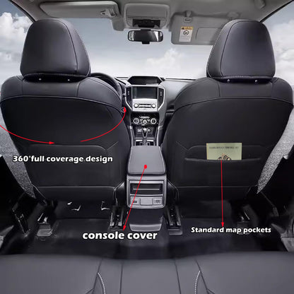 HKZ vehicle seat cover — Custom fit leather for Subaru Crosstrek 2018-2023