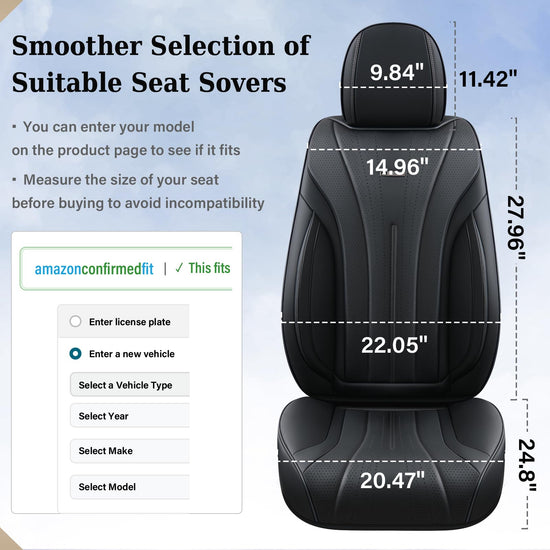 Coverado car seat cover — breathable nappa leather and waterproof design