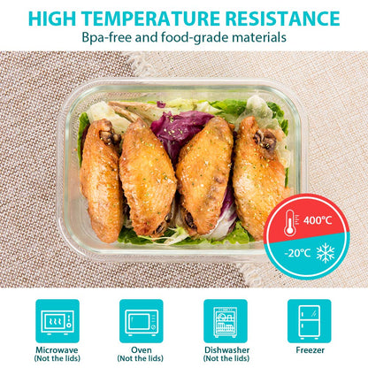 Bayco food storage containers with lids - airtight and leak proof design 24 pieces