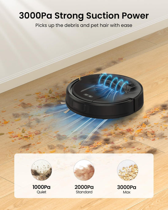 PSUK W11 robotic vacuum cleaner — Self-emptying with LiDAR navigation and mapping