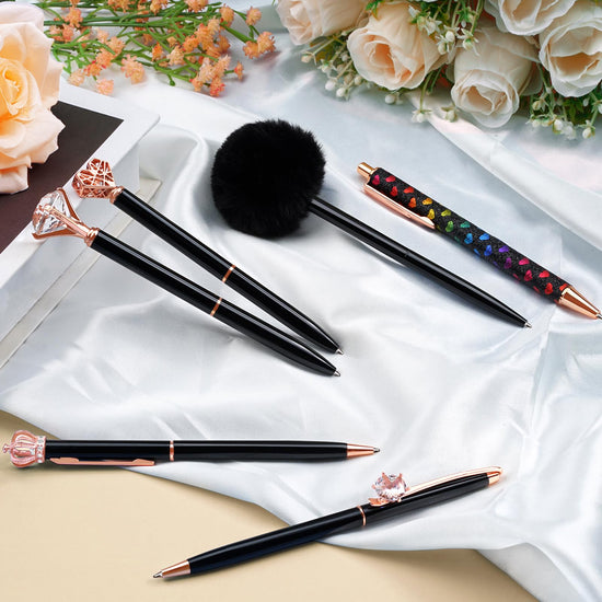 WEMATE ballpoint pen set — bling design for women