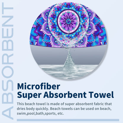 Microfiber towel — sand free and quick drying for travel and outdoor activities.