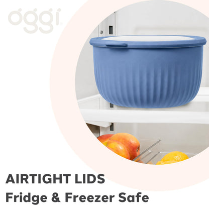 Oggi food storage container — set of 4 prep, store and serve bowls with lids