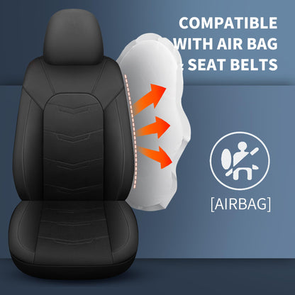 HChengkikz vehicle seat cover - leather, breathable and sporty design for universal fit
