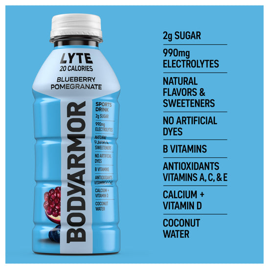 BODYARMOR LYTE drink — low-calorie peach mango flavor
