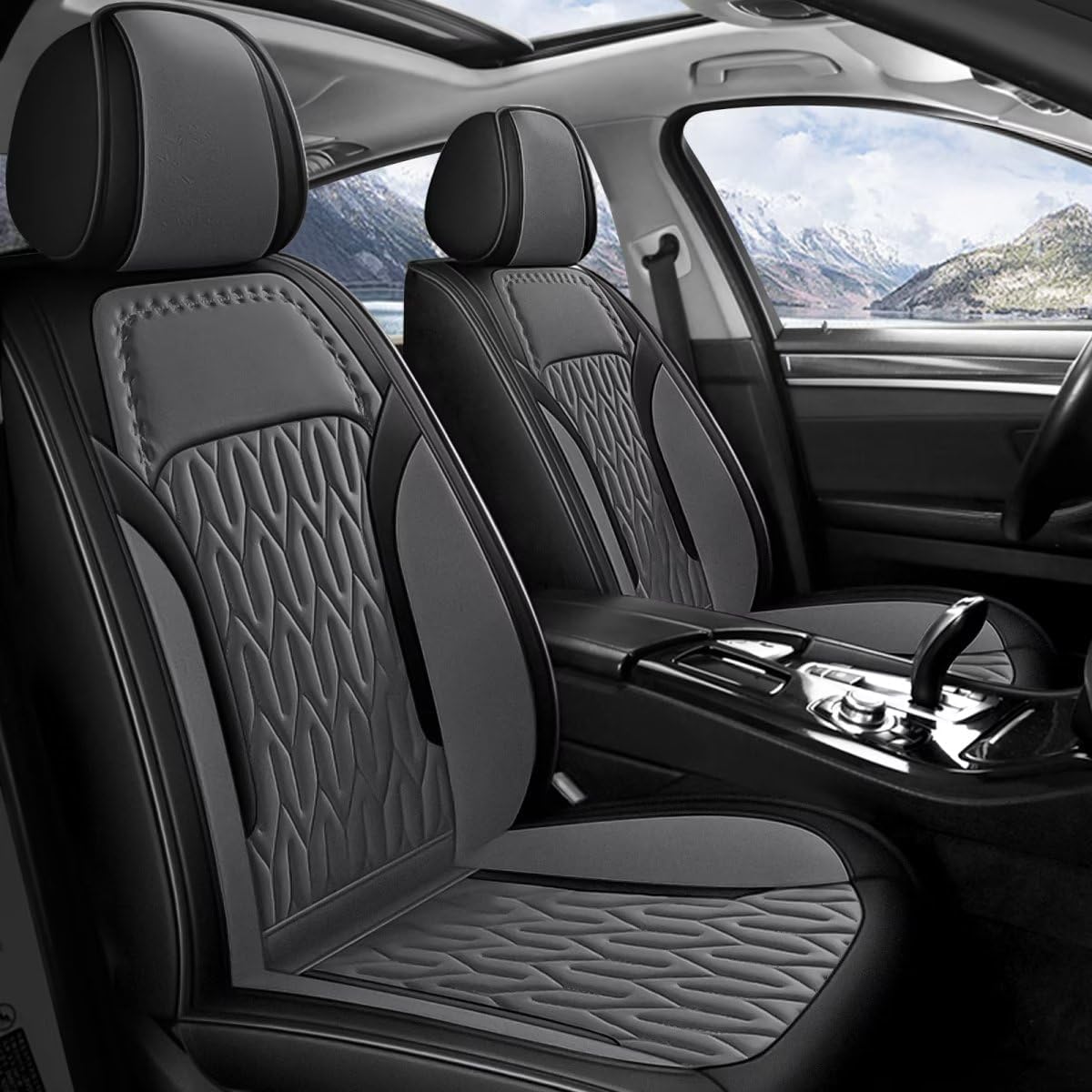 Vehicle seat cover — Custom fit waterproof leather for Mitsubishi Outlander 2007-2026