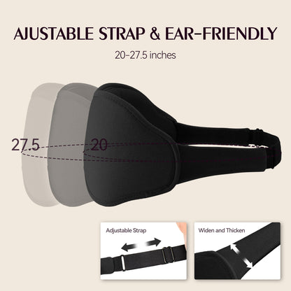 Weighted sleep mask — 3D contoured design with adjustable strap, 2 pack