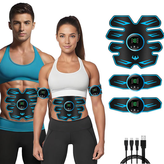 Elettrostimolatore Muscolare, Elettrostimolatore per Addominali, ABS Addominale Tonificante Cintura, EMS Stimolatore Muscolare Addome/Braccio/Gambe/Waist/Glutei