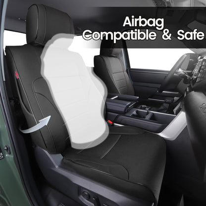 HKZ vehicle seat covers - Custom fit leather for Toyota Tundra 2022-2026 CrewMax and Double Cab