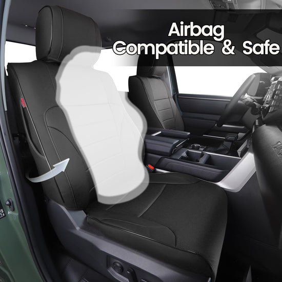 HKZ vehicle seat covers - Custom fit leather for Toyota Tundra 2022-2026 CrewMax and Double Cab