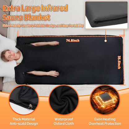 yamxun sauna blanket - extra large portable sauna for home relaxation