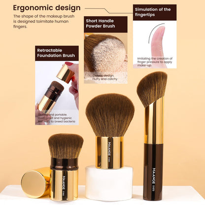 MAANGE cosmetic brush set — 20 double-end brushes with gift box for blending