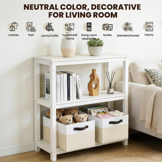 Fabric storage baskets — collapsible design with handles for easy organization