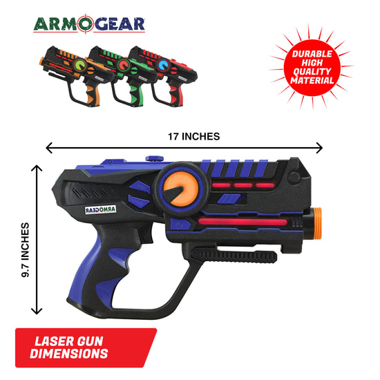 ArmoGear laser tag set — 4-player game with rechargeable guns and vests