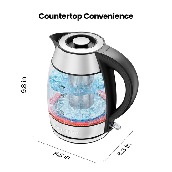Chefman electric kettle — fast boiling technology