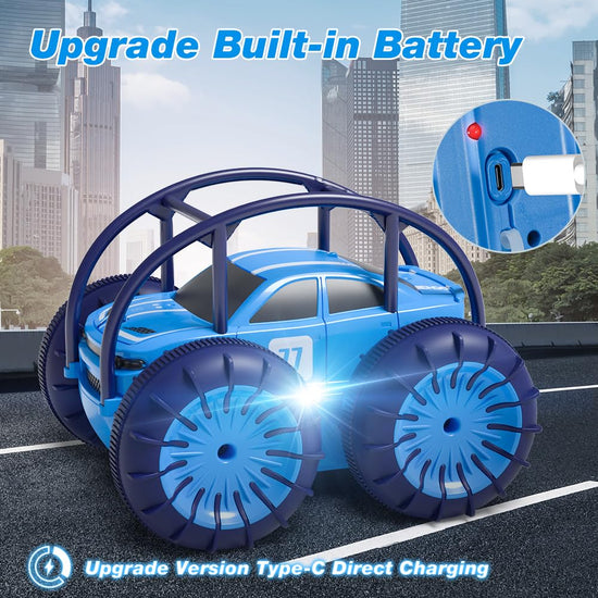 MaxTronic non-riding toy vehicle — Amphibious remote control car with 360° flips rotation and 4WD
