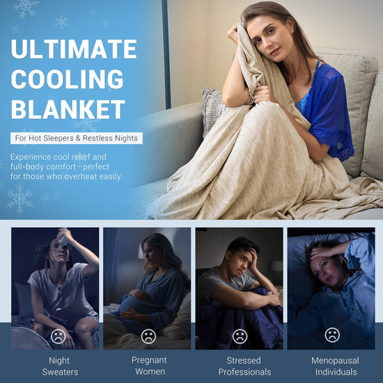 Elegear cooling blanket — absorbs heat and keeps you cool while sleeping