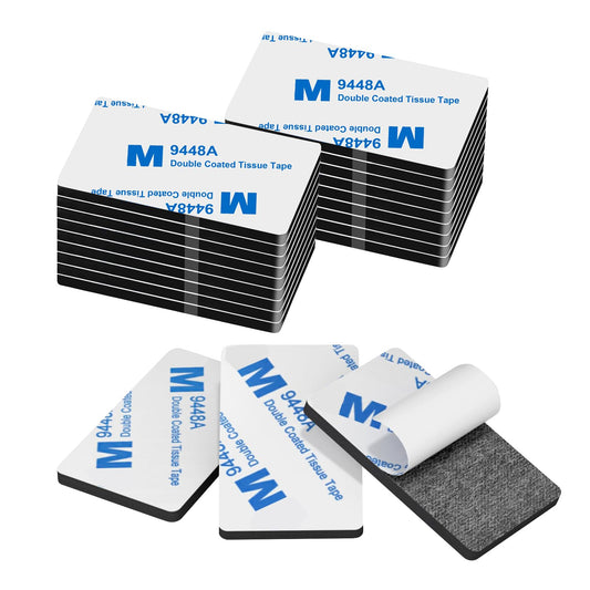 WRFUWEWU Double Sided Foam Tape, 3mm Thick 48Pcs Heavy Duty Waterproof Adhesive Pads for Wall, Car, Photo Frame & Office
