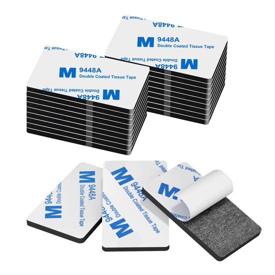 WRFUWEWU Double Sided Foam Tape, 3mm Thick 48Pcs Heavy Duty Waterproof Adhesive Pads for Wall, Car, Photo Frame & Office