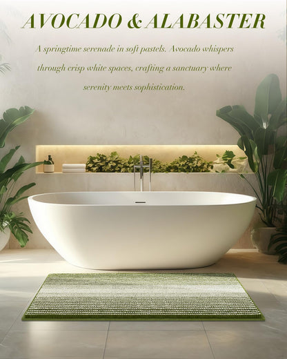 BSICPRO bathroom rugs - thick absorbent chenille non slip mats set