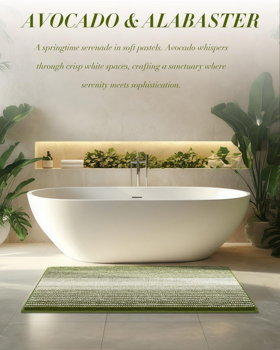 BSICPRO bathroom rugs - thick absorbent chenille non slip mats set