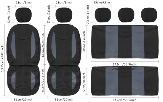 Vehicle seat cover — Waterproof neoprene for full seats and split bench compatibility