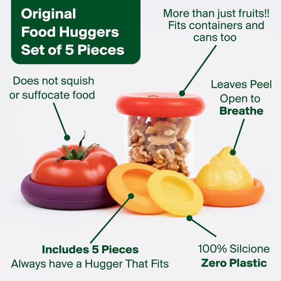 Food storage container — Reusable silicone covers for fruits and vegetables