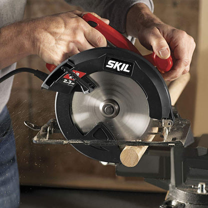 Saw — 13-amp 7-1/4 circular saw by Skil in red color